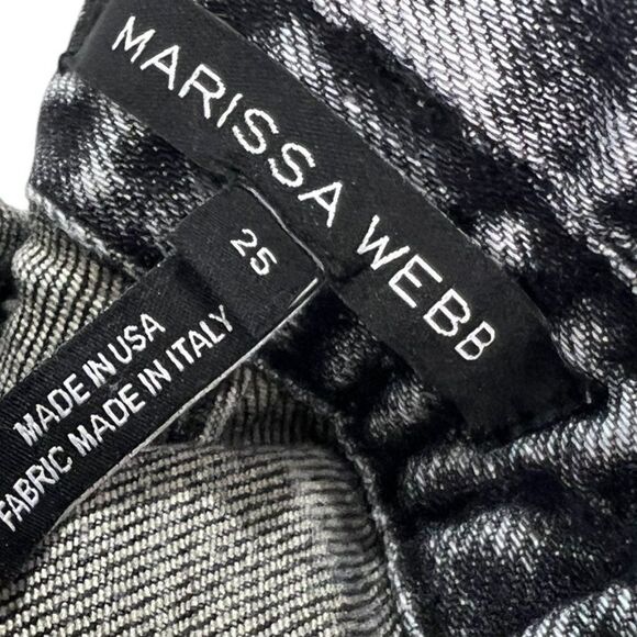 Marissa Webb WHITNEY Gray Stone Washed Corset Style High Rise Pleated Jeans 25 - Picture 11 of 11